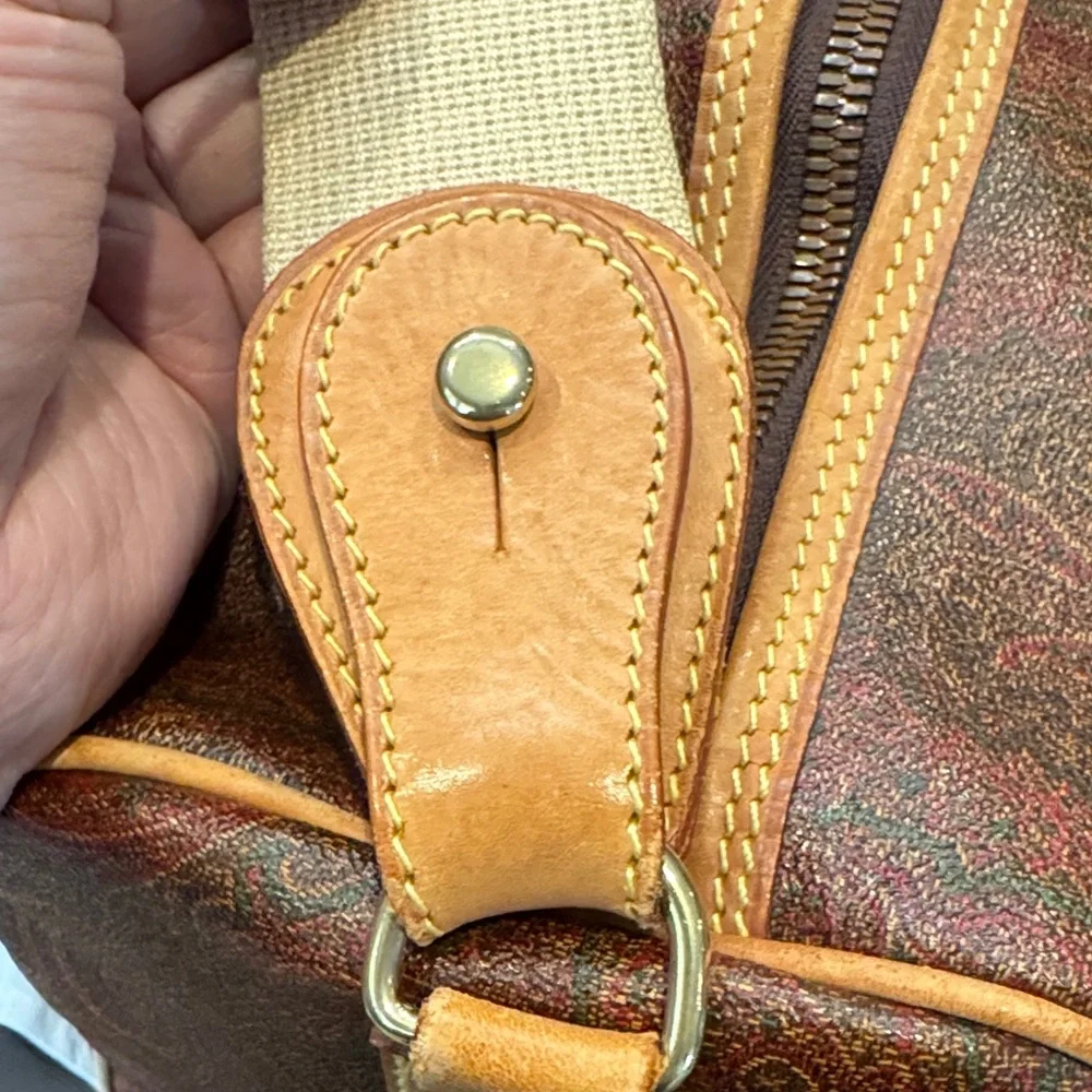 Authentic Etro Brown Paisley Travel Bag